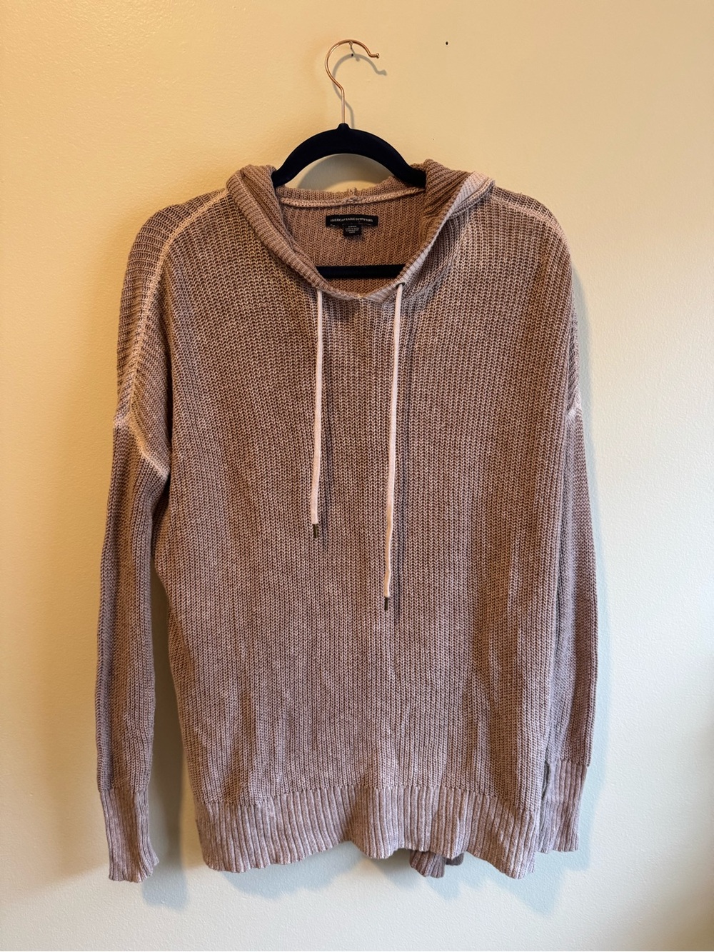American Eagle Outfitters Women's Scoopneck Hoodie Sweater - Taupe
